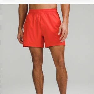 Men's Lululemon Pace Breaker Red Shorts
